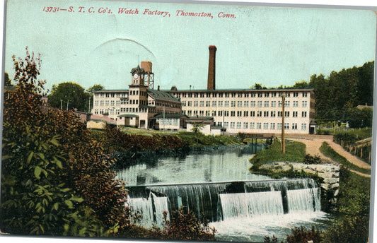 THOMASTON CT WATCH FACTORY ANTIQUE POSTCARD