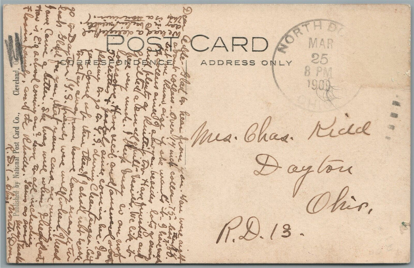 OBERLIN OH 1st CONGREGATIONAL CHURCH ANTIQUE REAL PHOTO POSTCARD RPPC