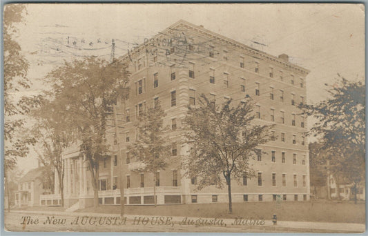 AUGUSTA HOUSE ME ANTIQUE REAL PHOTO POSTCARD RPPC