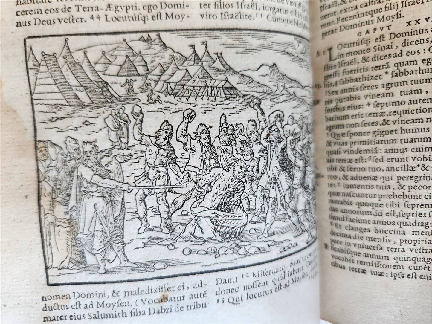 1573 BIBLE in LATIN antique FULLY ILLUSTRATED Old & New Testament