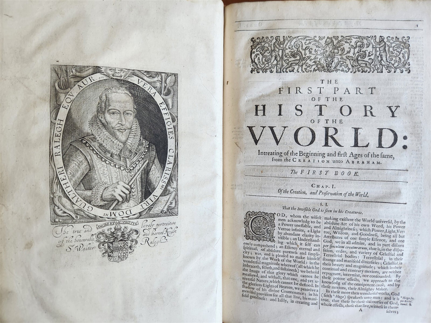 1666 HISTORY of the WORLD by WALTER RALEIGH antique ILLUSTRATED w/ PLANS English