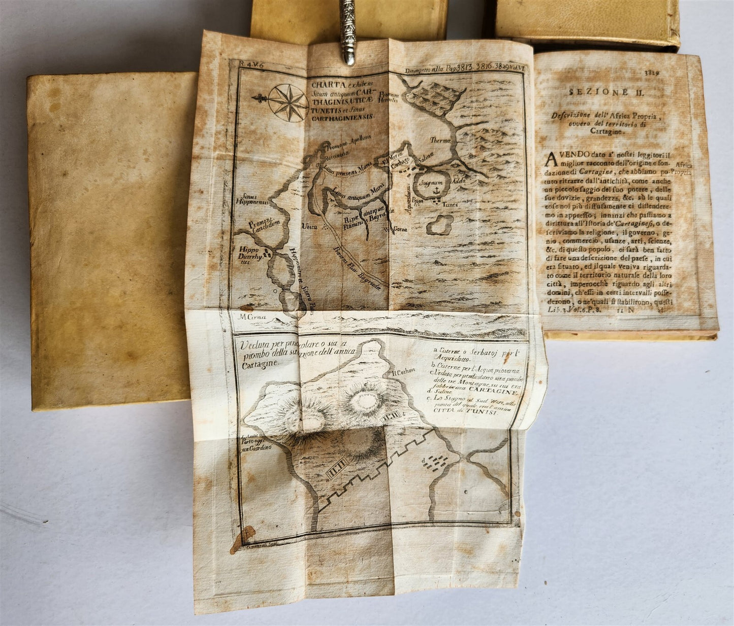 1741 UNIVERSAL HISTORY 7 VOLUMES antique ILLUSTRATED w/ MAPS in ITALIAN vellum