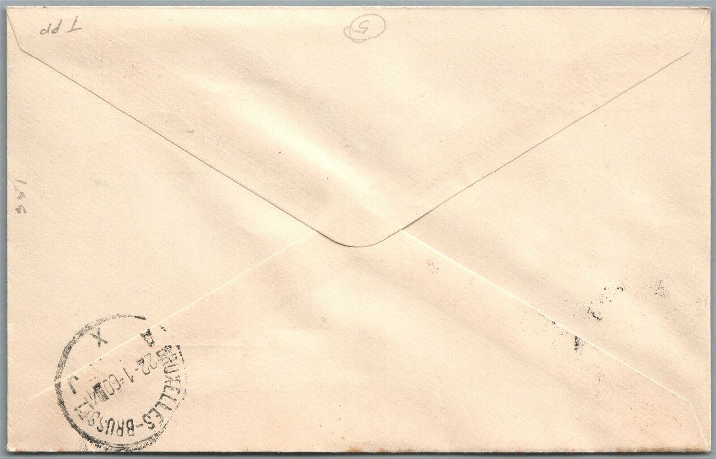 1960 POSTAL COVER w/ CONGO STAMP BOEING JET INTERNATIONAL