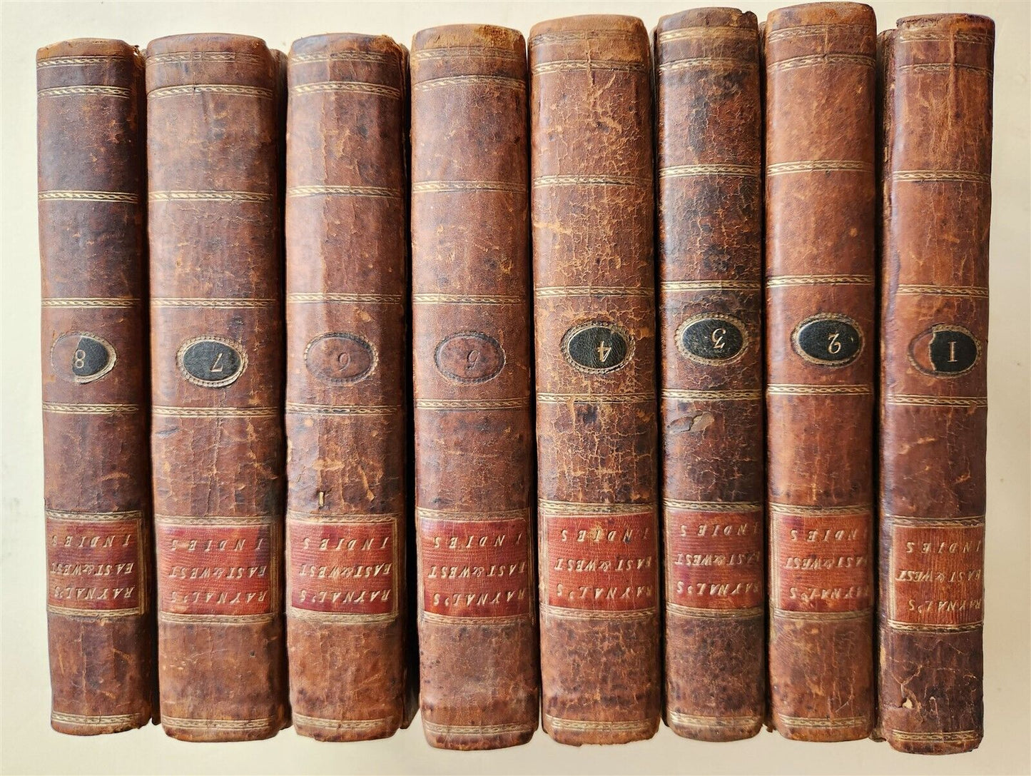 1788 HISTORY of EUROPEAN SETTLEMENTS & TRADE in EAST & WEST INDIES 8 VOL antique