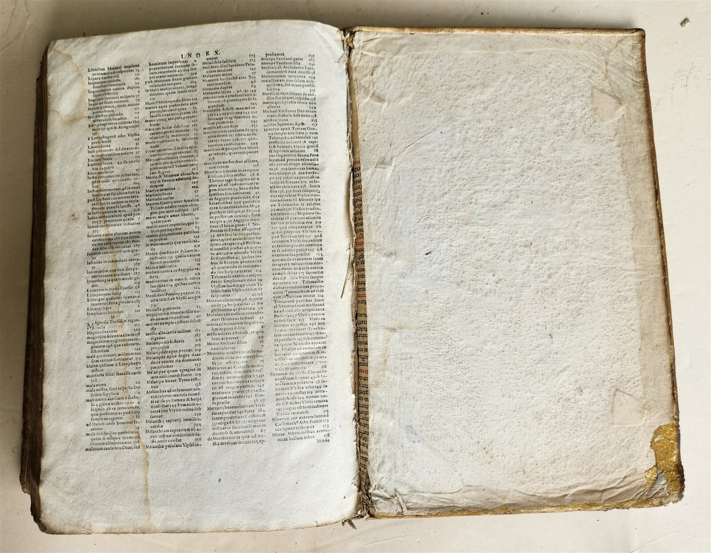 1583 HOMER ILIAD & ODYSSEY 16th CENTURY FOLIO antique SCARCE in GREEK & LATIN