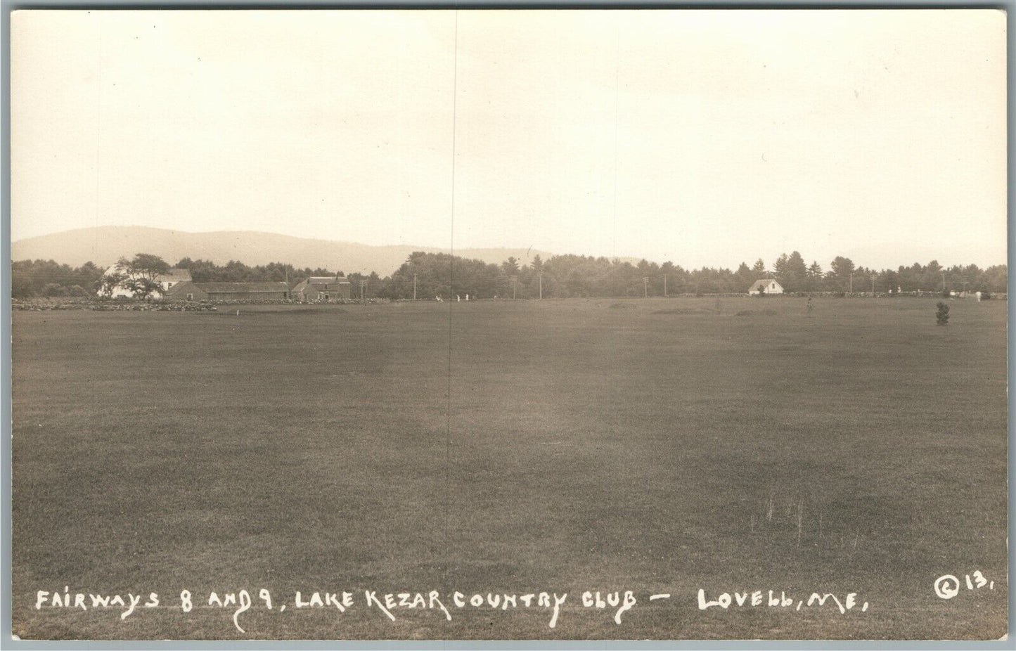 LOVELL ME LAKE KEZAR COUNTY CLUB ANTIQUE REAL PHOTO POSTCARD RPPC