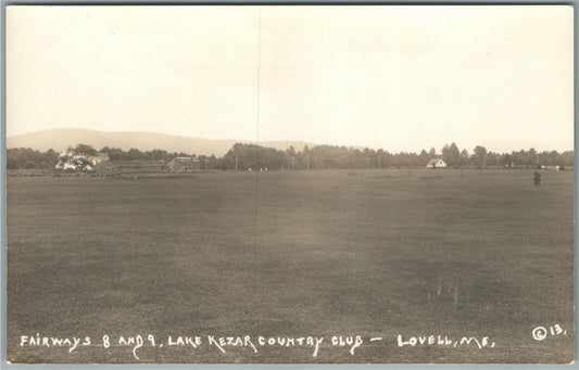 LOVELL ME LAKE KEZAR COUNTY CLUB ANTIQUE REAL PHOTO POSTCARD RPPC