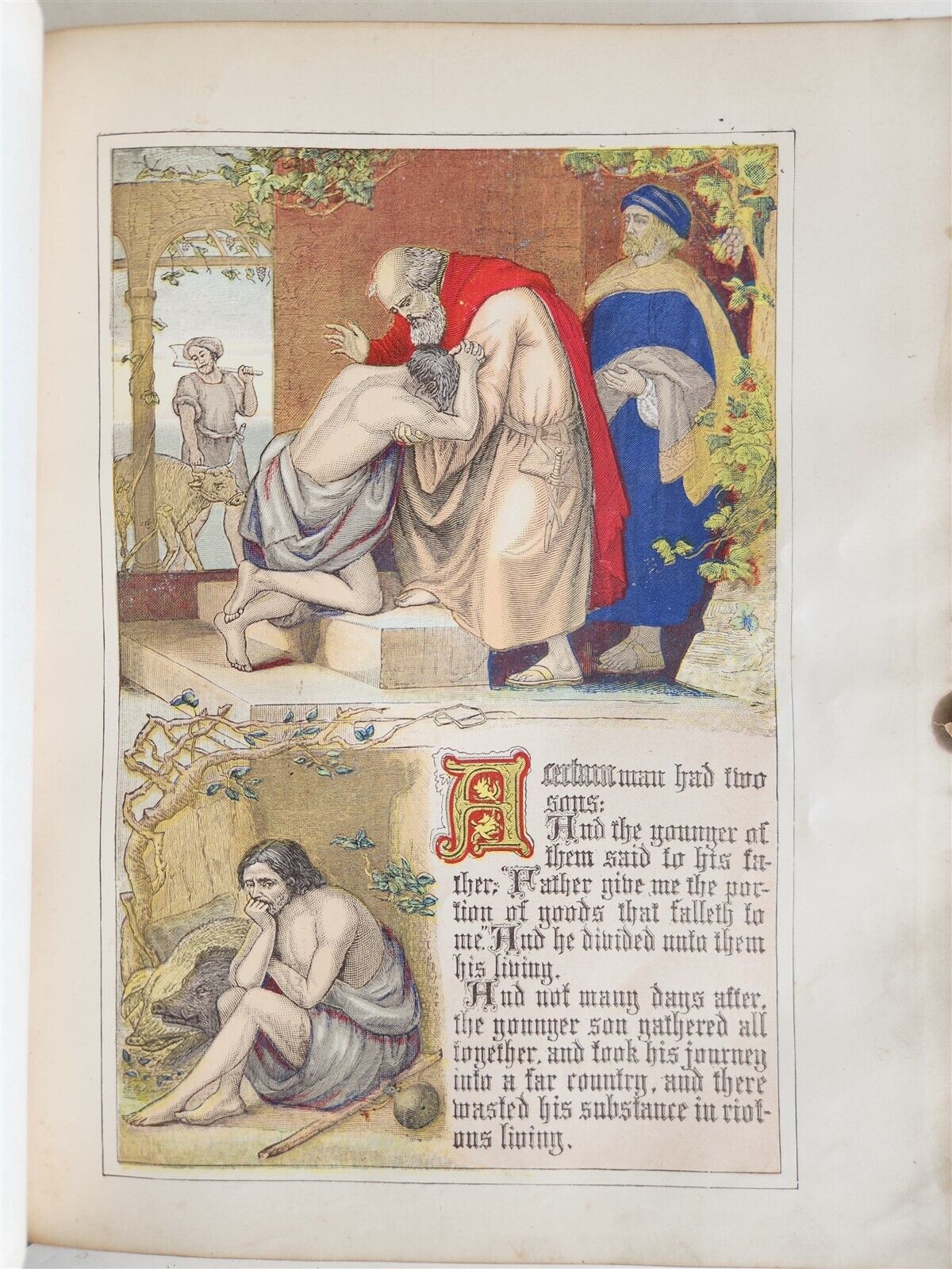 1870s BIBLE SALESMAN SAMPLE RARE antique AMERICANA ILLUSTRATED FOLIO G. DORE