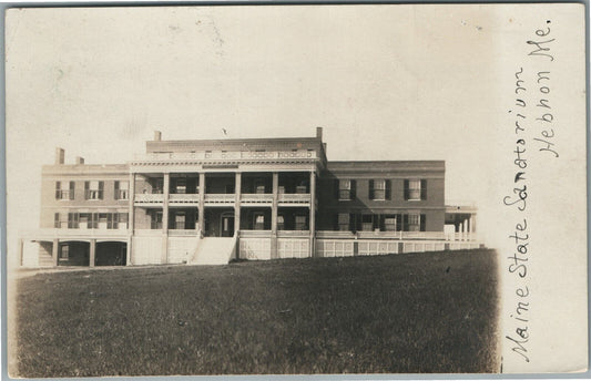 HEBRON ME MAINE STATE SANATORIUM ANTIQUE REAL PHOTO POSTCARD RPPC