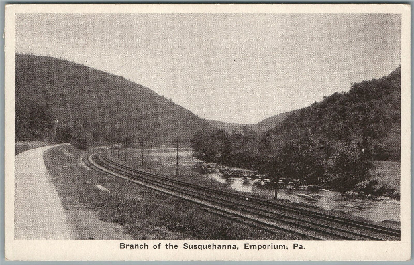 EMPORIUM PA BRANCH OF SUSQUEHANNA ANTIQUE POSTCARD