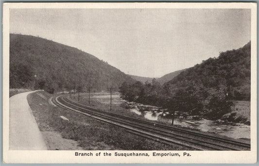 EMPORIUM PA BRANCH OF SUSQUEHANNA ANTIQUE POSTCARD