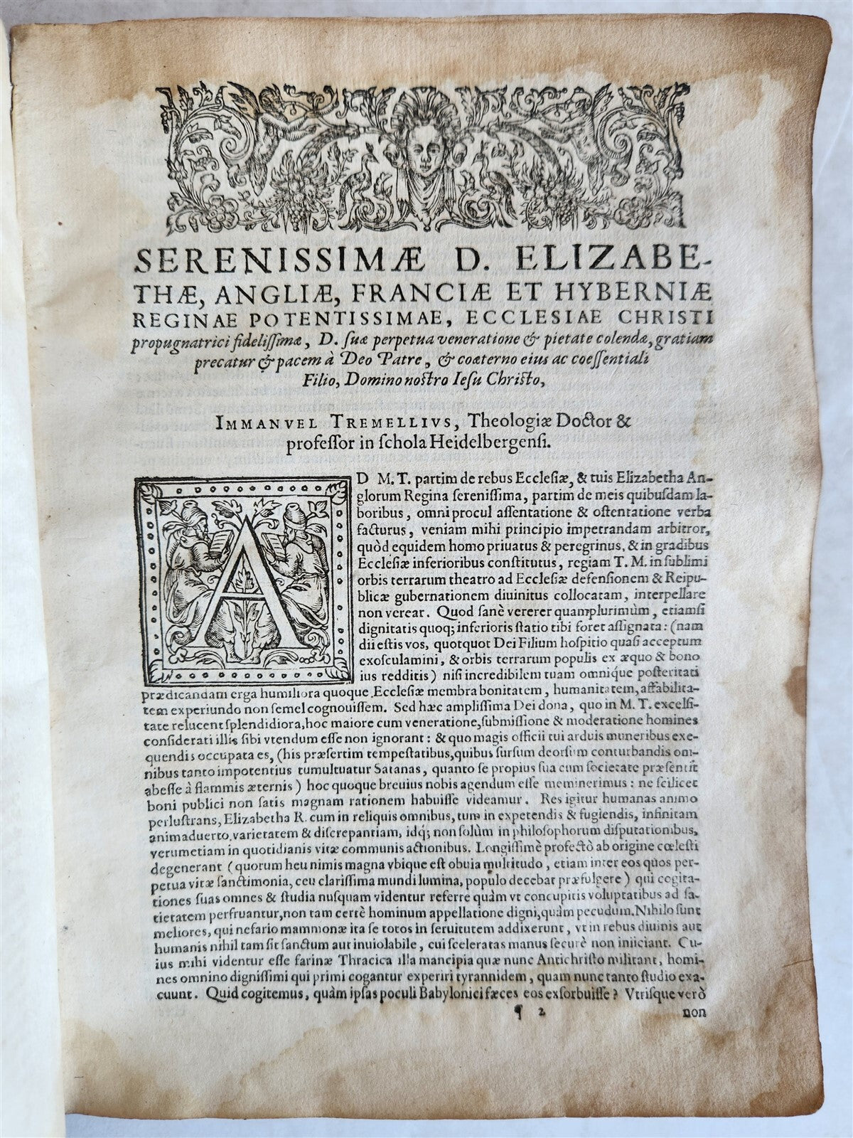 1585 BIBLE in LATIN printed in LONDON antique VELLUM 16th CENTURY NEW TESTAMENT