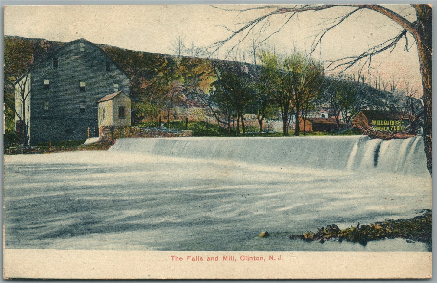 CLINTON NJ FALLS & MILL ANTIQUE POSTCARD