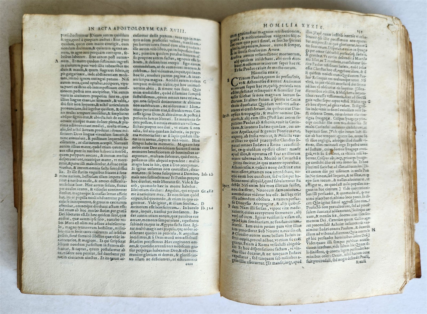 1583 Divi Ioannis Chrysostomi Archiepiscopi Constantinopolitani ANTIQUE 16th C.