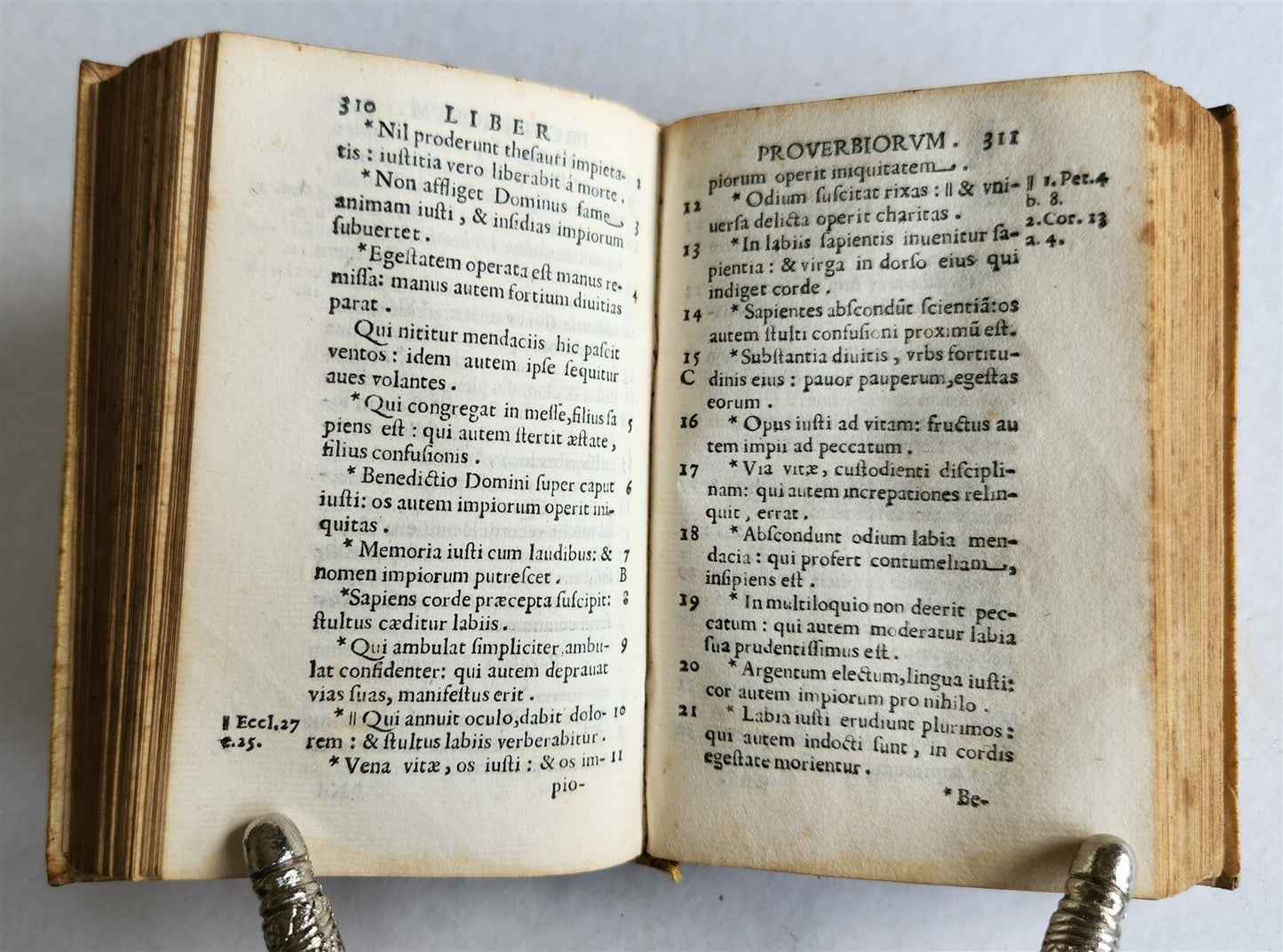 1624 LIBRI PSALMORUM antique VELLUM BINDING Bible Psalms