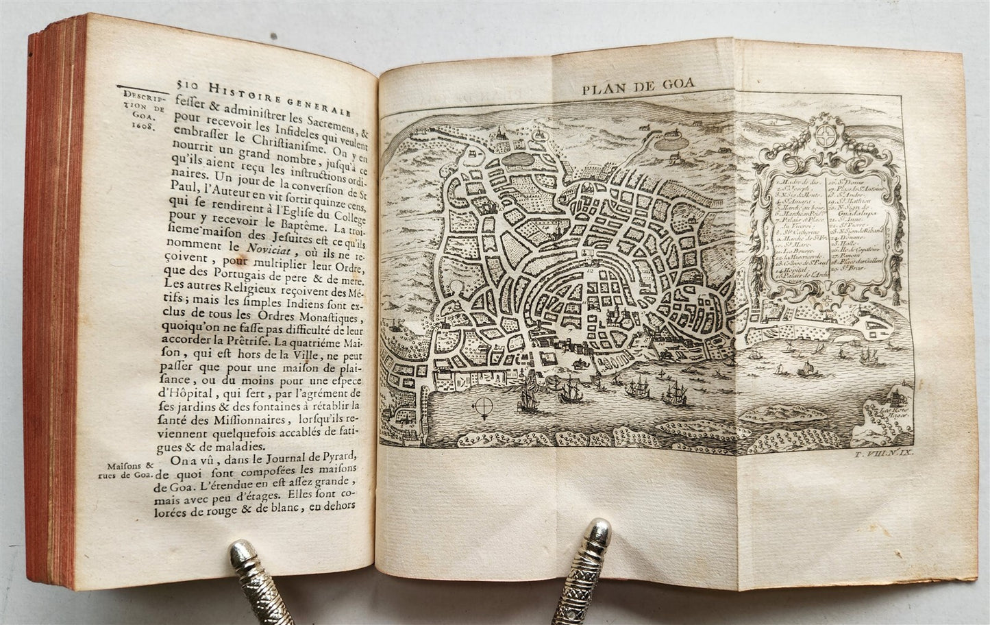 1750 HISTOIRE des VOYAGES antique illustrated PAUL CAERDEN GOA MALDIVES TRAVELS