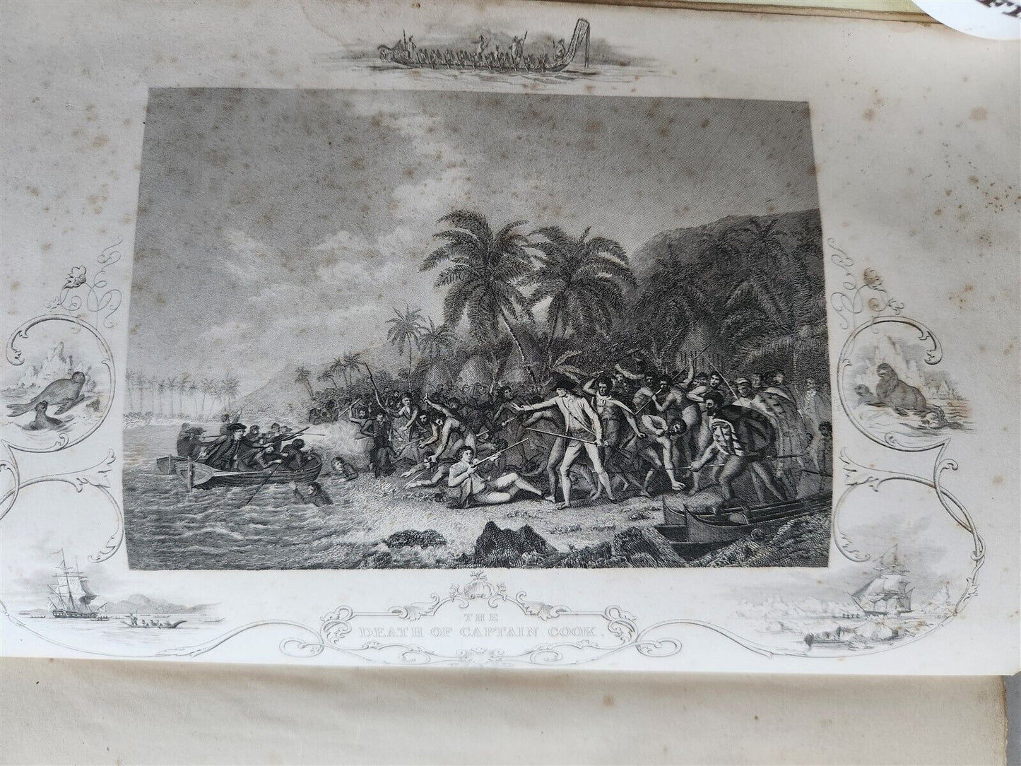 1860 VOYAGES of CAPTAIN COOK ROUND THE WORLD 2 vols ILLUSTRATED antique ENGLISH