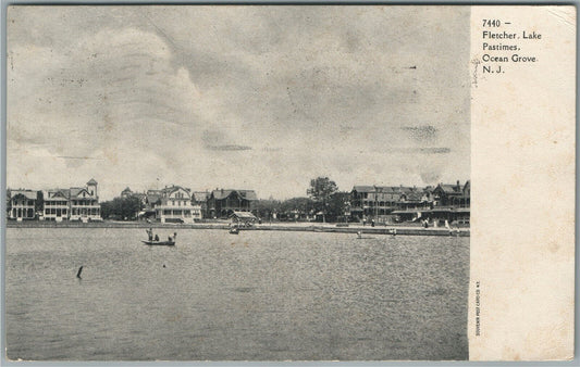 OCEAN GROVE NJ FLETCHER LAKE ANTIQUE POSTCARD