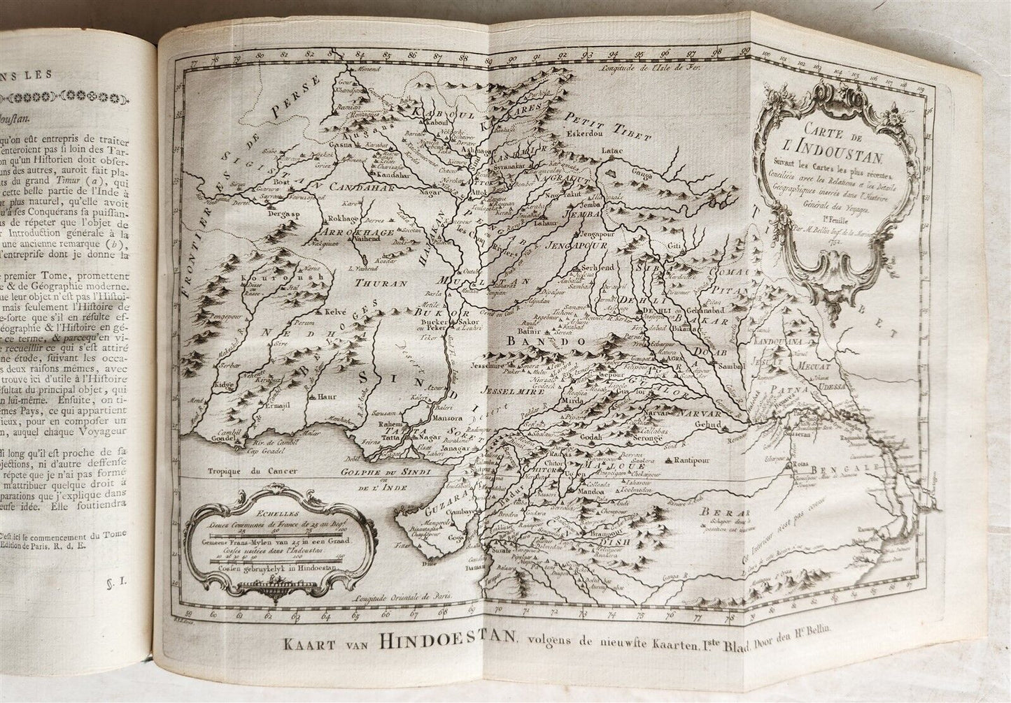 1755 TRAVELS TO INDIA antique Histoire generale des voyages vol. 13 ILLUSTRATED