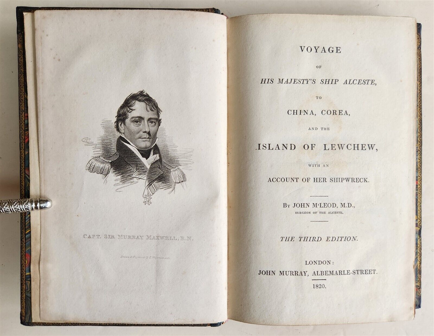 1820 VOYAGE OF SHIP ALCESTE TO CHINA COREA & ISLAND OF LEWCHEW antique SHIPWRECK