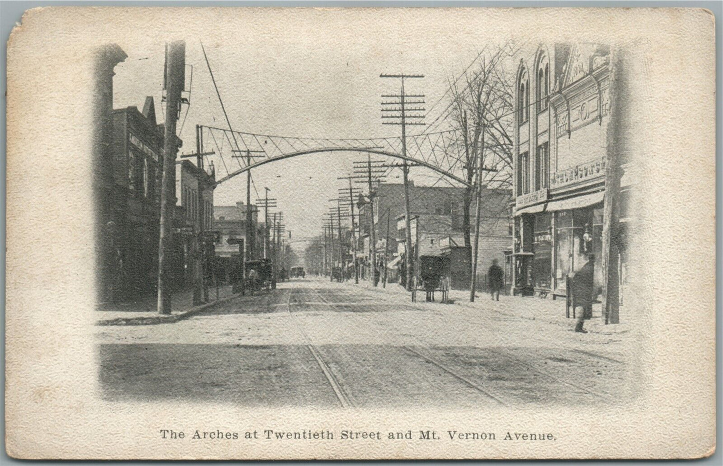 COLUMBUS OH 20th STREET & MT. VERNON AVE. ANTIQUE POSTCARD