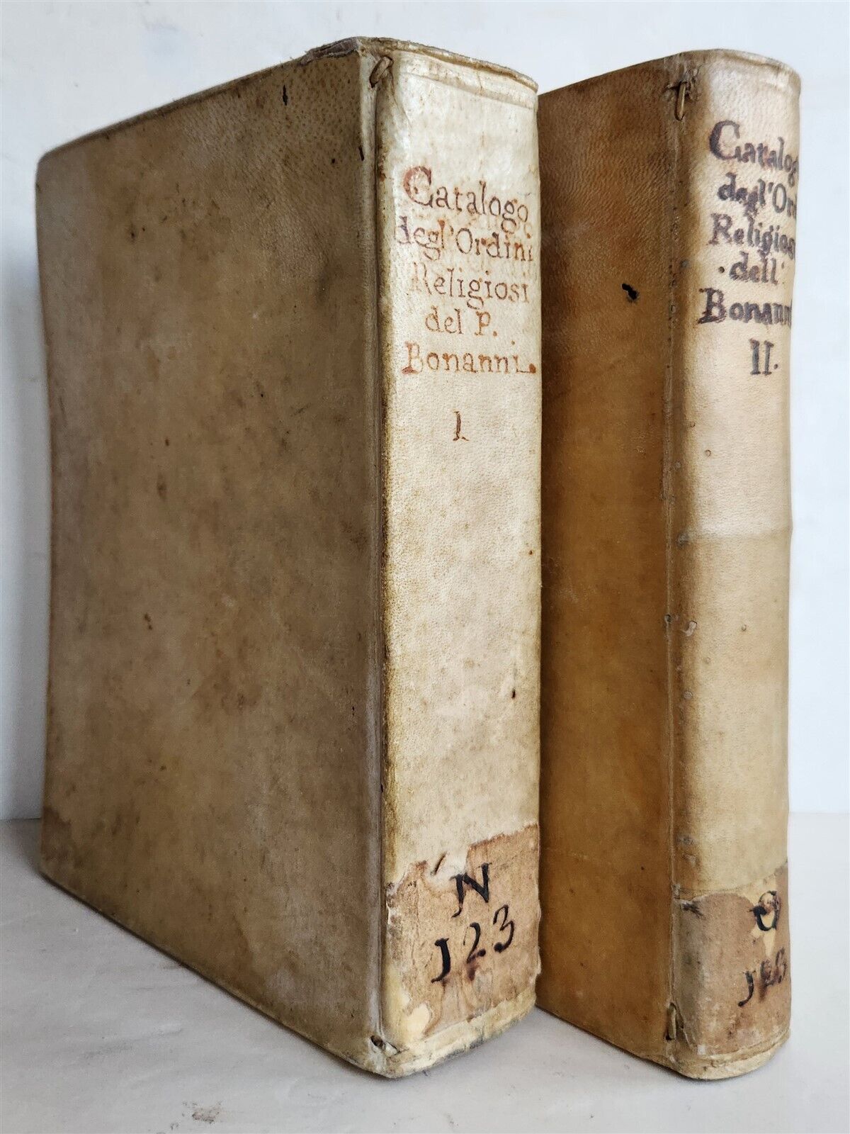 1706 ORDER of MILITANT CHURCH illustrated w/ 244 PLATES 2 VOLS antique VELLUM