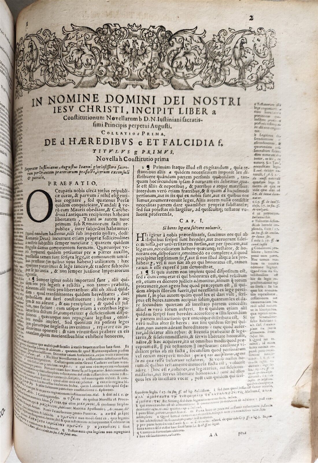 1663 CORPUS JURIS CIVILIS by Denis Godefroy antique VELLUM BINDING
