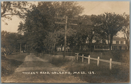 ORLEANS MA TONSET ROAD ANTIQUE REAL PHOTO POSTCARD RPPC