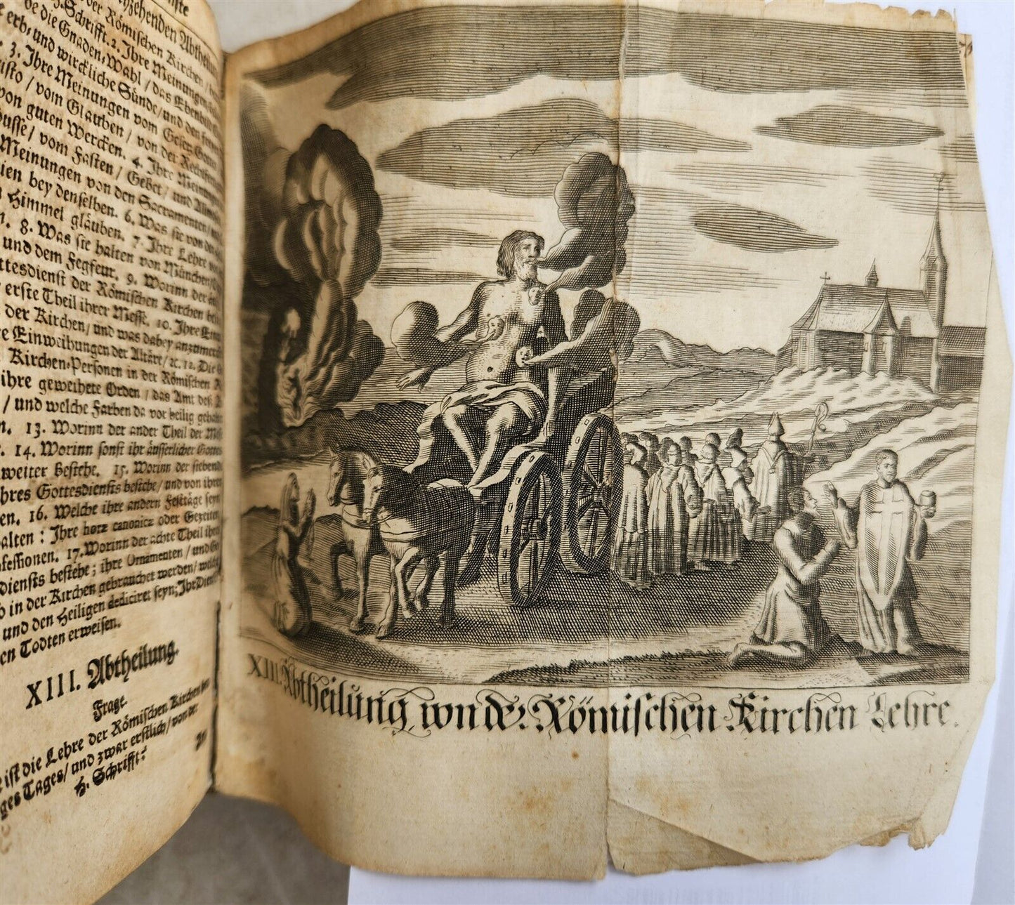 1674 WORLD'S RELIGIOUS SERVICES FULLY ILLUSTRATED antique VELLUM BINDING