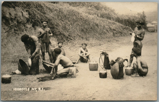 PHILLIPINES SCENE ANTIQUE REAL PHOTO POSTCARD RPPC