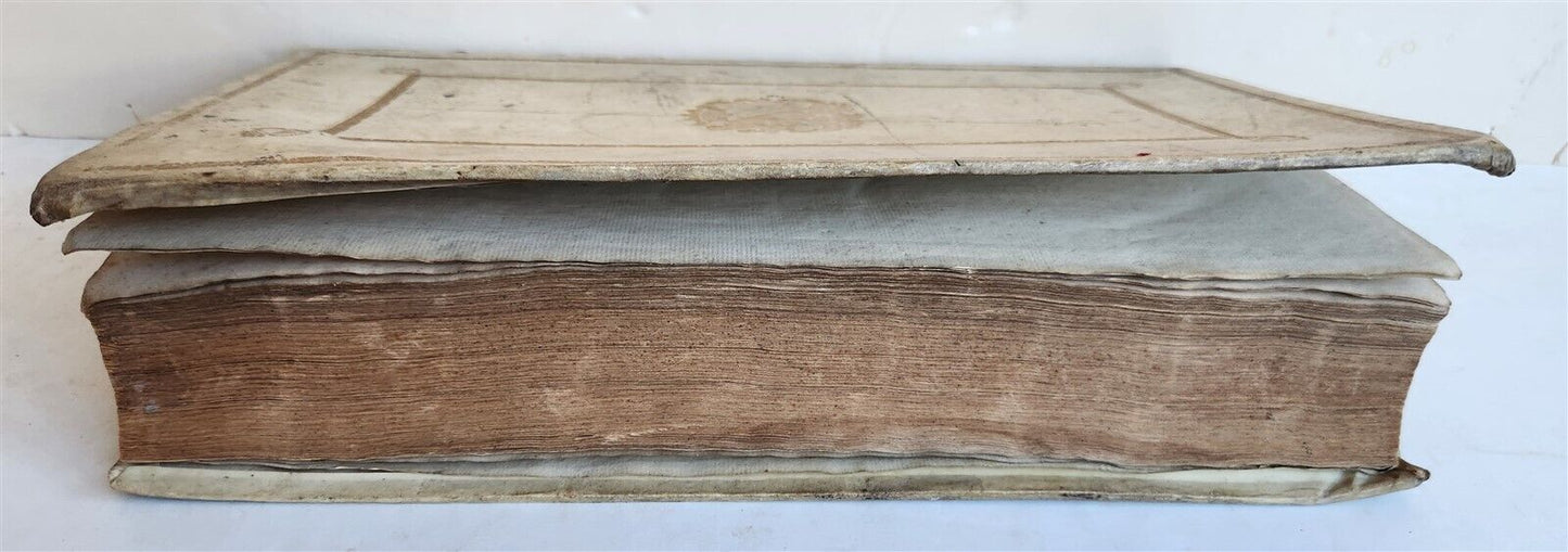 1749 THESAURUS ERUDITIONIS SCHOLASTICAE by BASILII FABRI antique VELLUM FOLIO