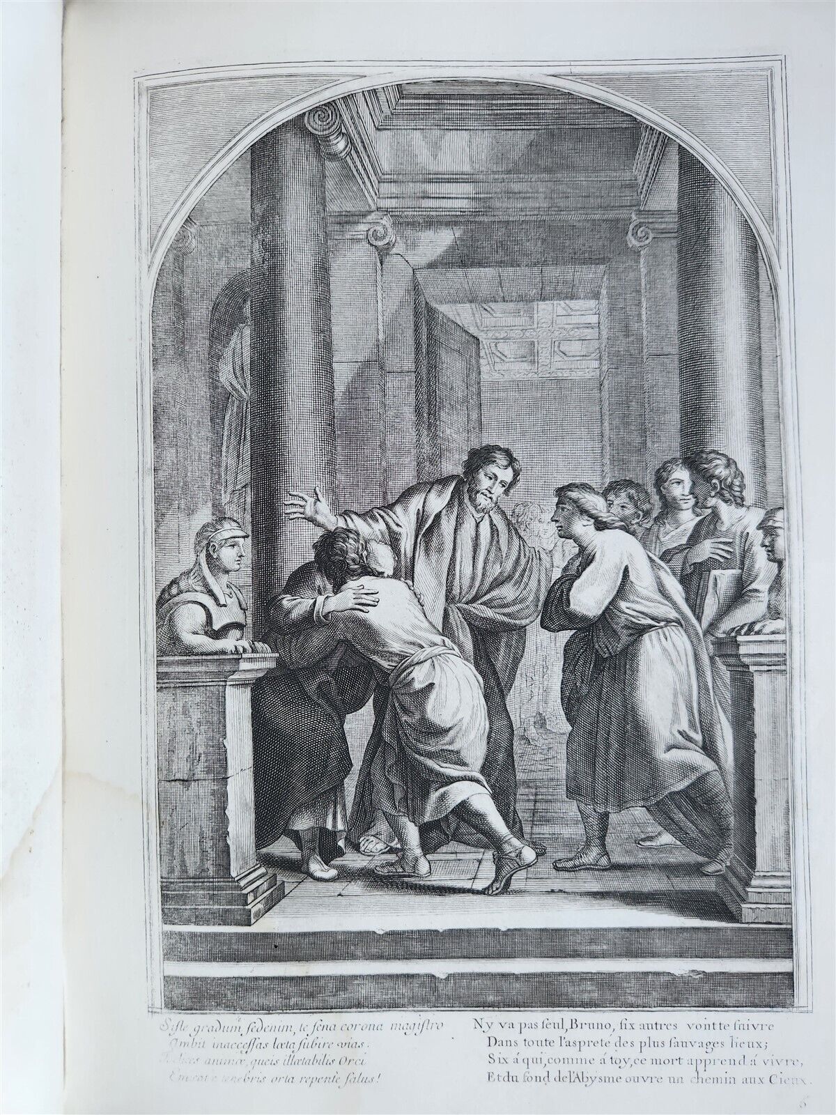 1750 LIFE of ST. BRUNO FULLY ILLUSTRATED LARGE FOLIO antique in FRENCH