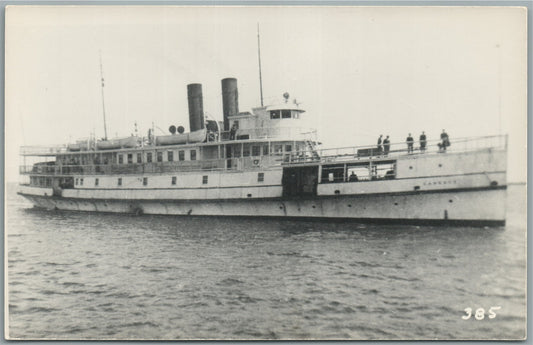STEAMSHIP SANHATY VINTAGE REAL PHOTO POSTCARD RPPC