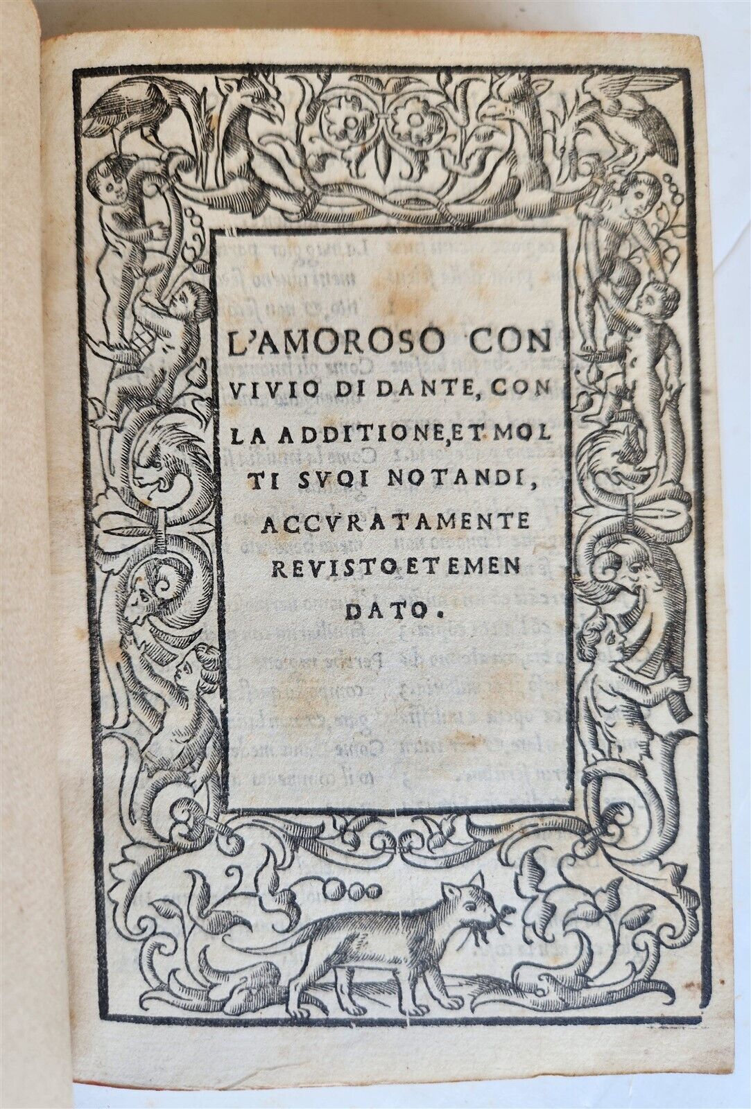 1531 DANTE ALIGHIERI POST-INCUNABULA L'Amoroso Convivio ANTIQUE in ITALIAN