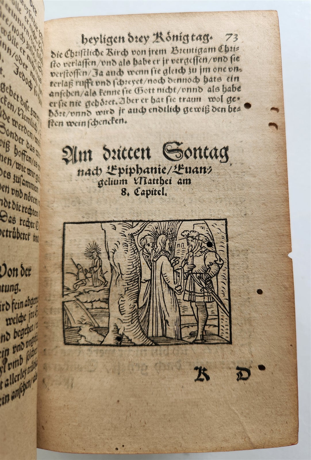 1566 MELANCHTHON Philippe Postill uber die Evangelia ANTIQUE pigskin ILLUSTRATED