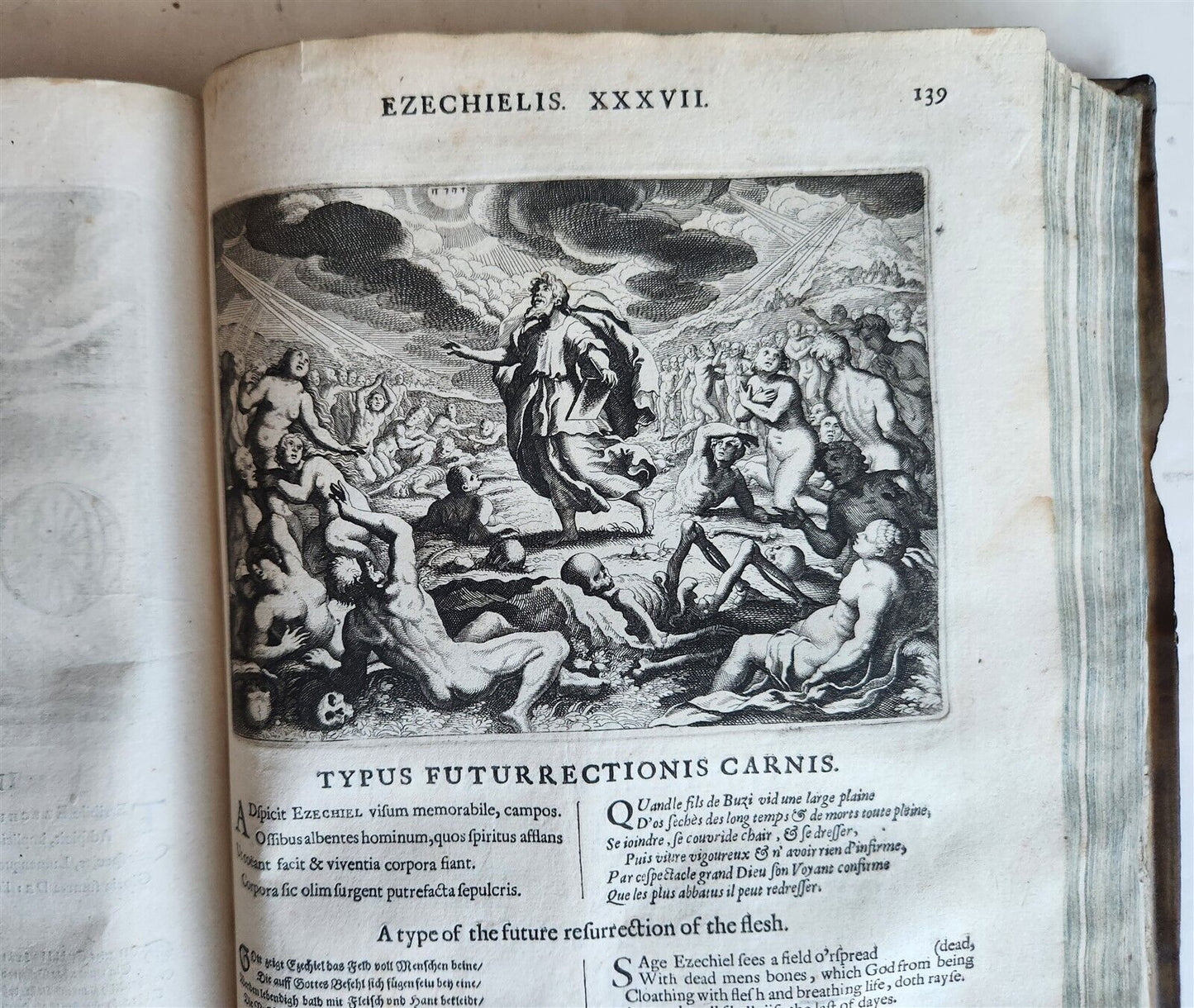 1659 FIGURES OF THE BIBLE in DUTCH antique ILLUSTRATED w/ 233 ENGRAVINGS vellum