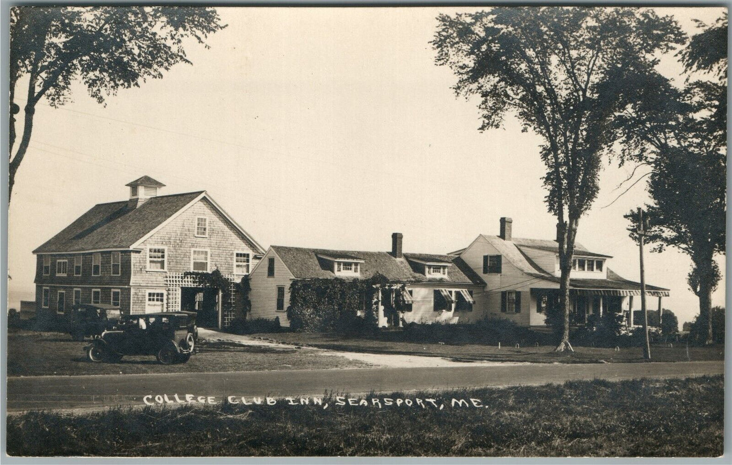 SEARSPORT ME COLLEGE CLUB INN ANTIQUE REAL PHOTO POSTCARD RPPC