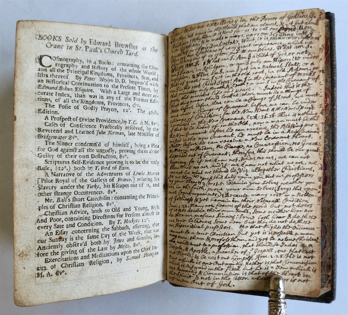 1705 PRACTICE of PIETY by Bayly Lewis antique in ENGLISH original binding