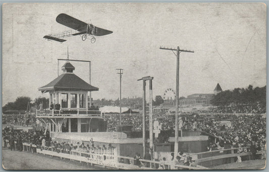 BROCKTON FAIR MA ANTIQUE POSTCARD w/ AEROPLANE