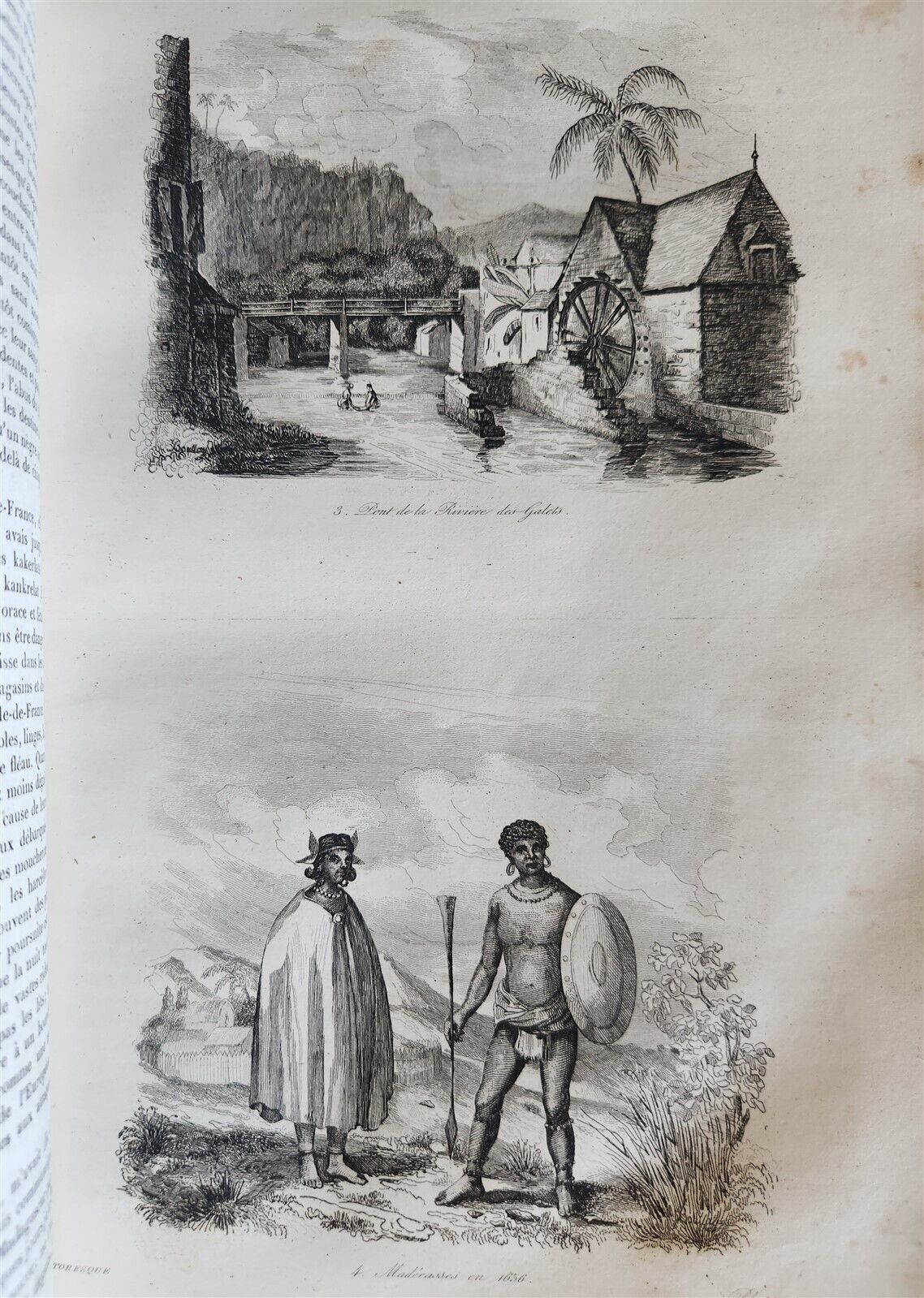 1839 VOYAGE PITTORESQUE AUTOUR du MONDE 2 VOLUMES antique ILLUSTRATED