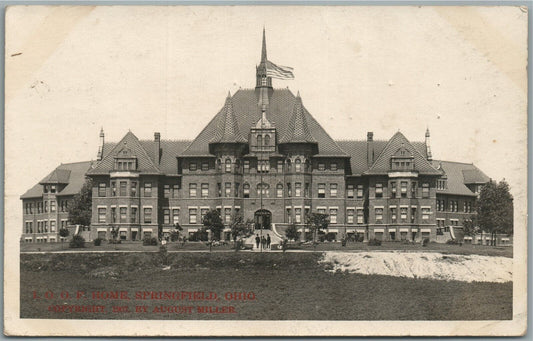 SPRINGFIELD OH I.O.O.F. HOME ANTIQUE REAL PHOTO POSTCARD RPPC