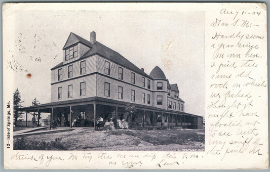 ISLE OF SPRINGS ME ANTIQUE POSTCARD