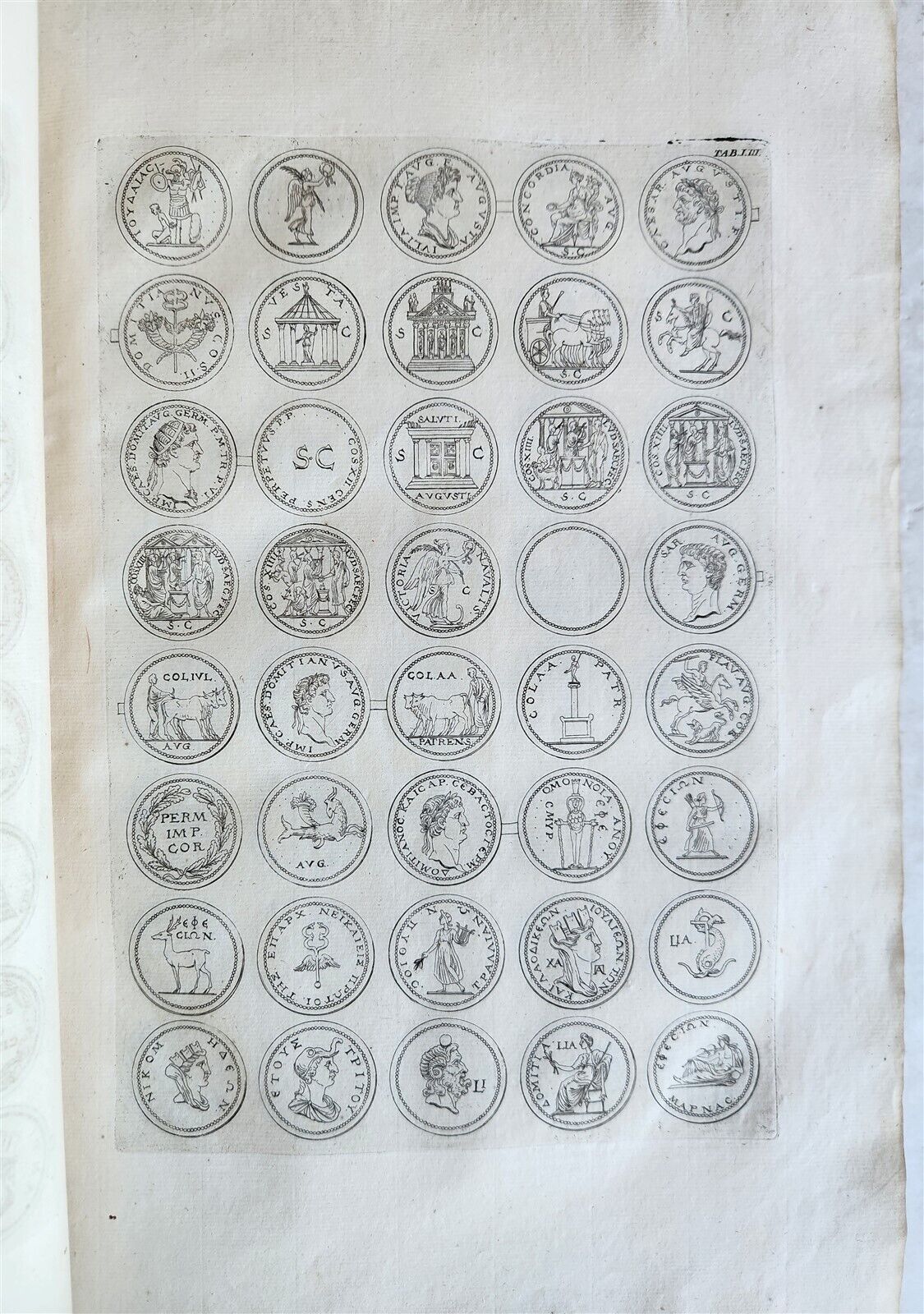 1742 NUMISMATIC ILLUSTRATED FOLIO medal collection of Queen of Sweden antique