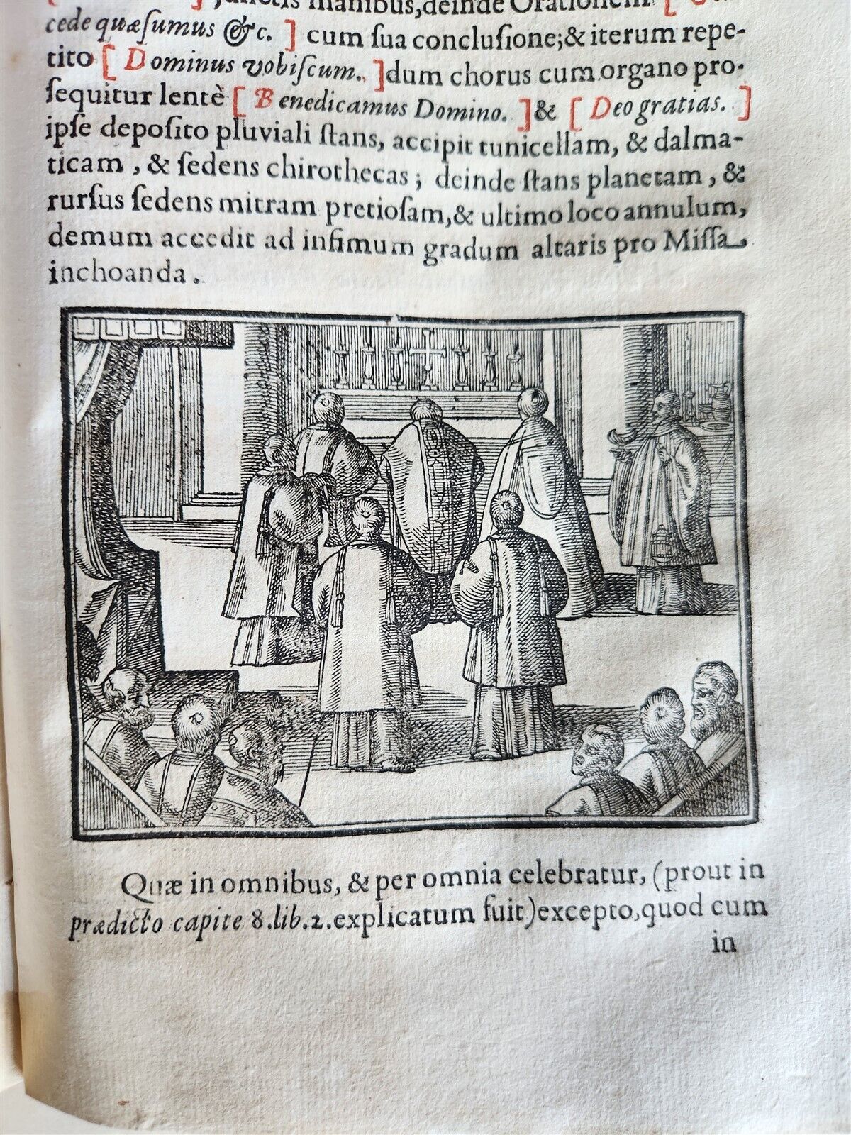 1713 CEREMONIALE EPISCOPORUM antique ILLUSTRATED VELLUM BINDING