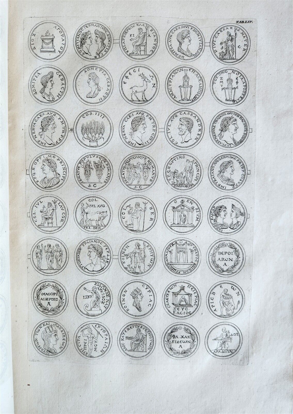 1742 NUMISMATIC ILLUSTRATED FOLIO medal collection of Queen of Sweden antique
