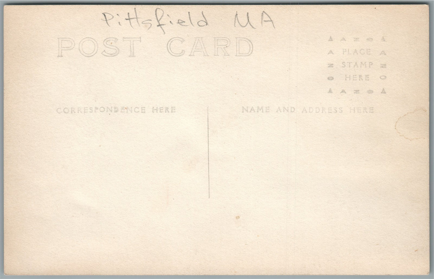 PITTSFIELD MA 1915 WINTER STORM STREET SCENE ANTIQUE REAL PHOTO POSTCARD RPPC
