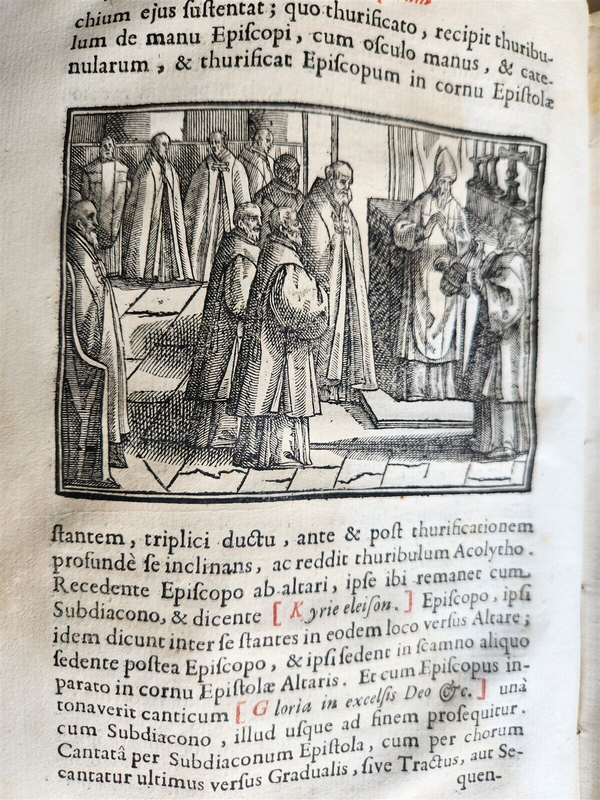 1713 CEREMONIALE EPISCOPORUM antique ILLUSTRATED VELLUM BINDING
