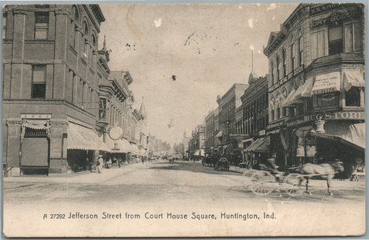 HUNTINGTON IN JEFFERSON STREET ANTIQUE POSTCARD