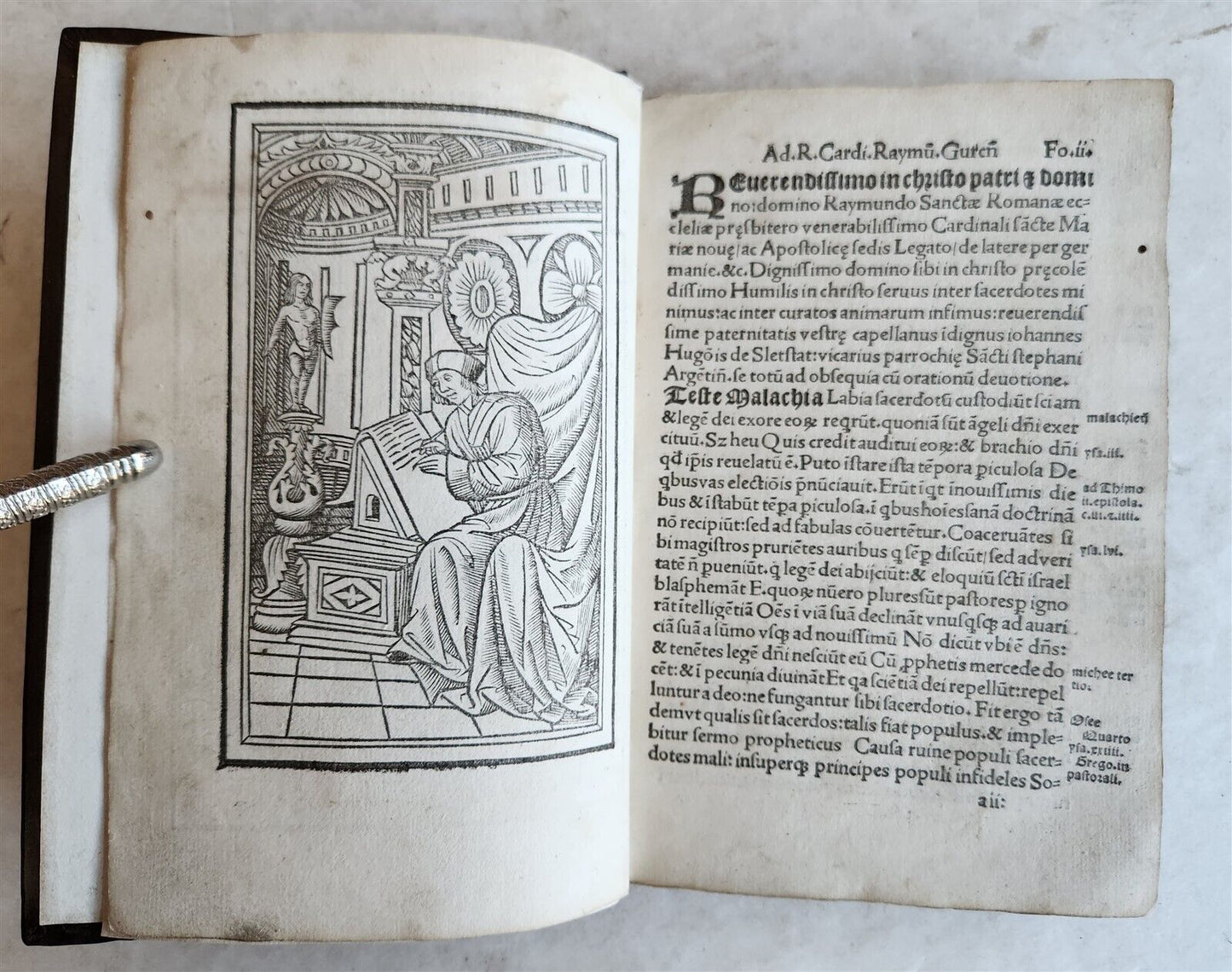 1509 POST-INCUNABULA ILLUSTRATED antique Quadruvium Ecclesie Quattuor by J.HUG
