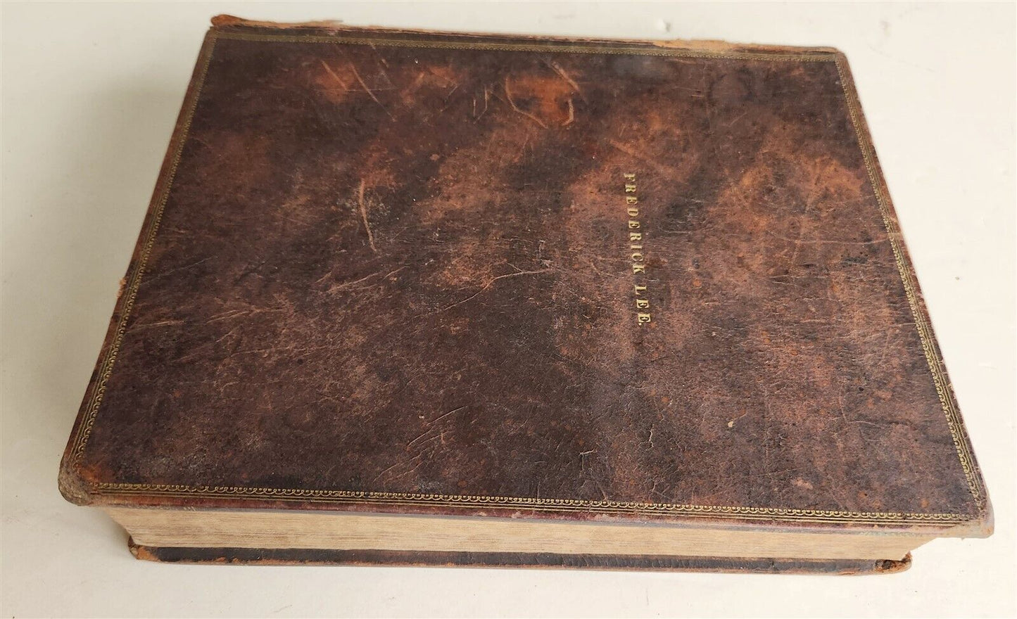 1823 FAMILY PRAYER BOOK antique NEW HAVEN AMERICANA FOLIO